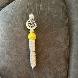 Decorative Yellow and Silver Pen